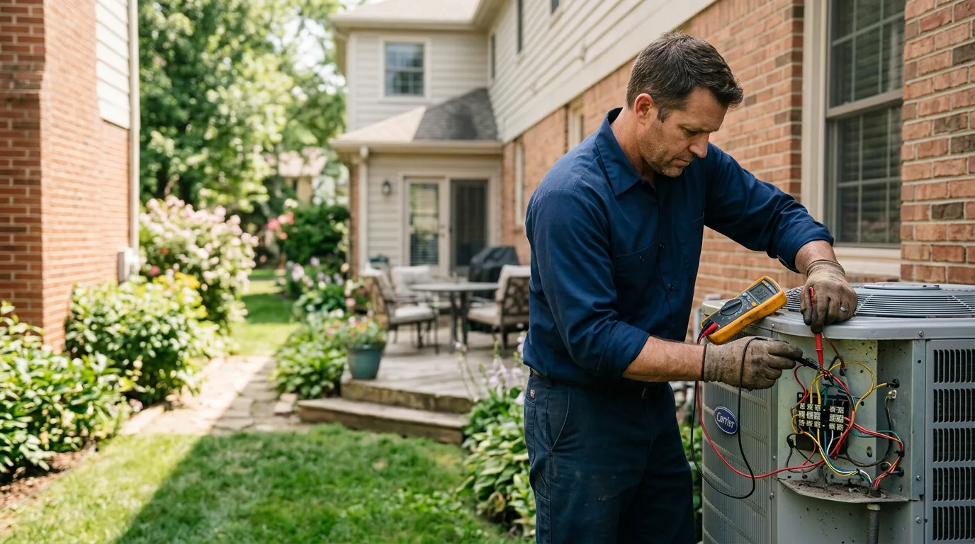 HVAC technician working near Lincoln, CA